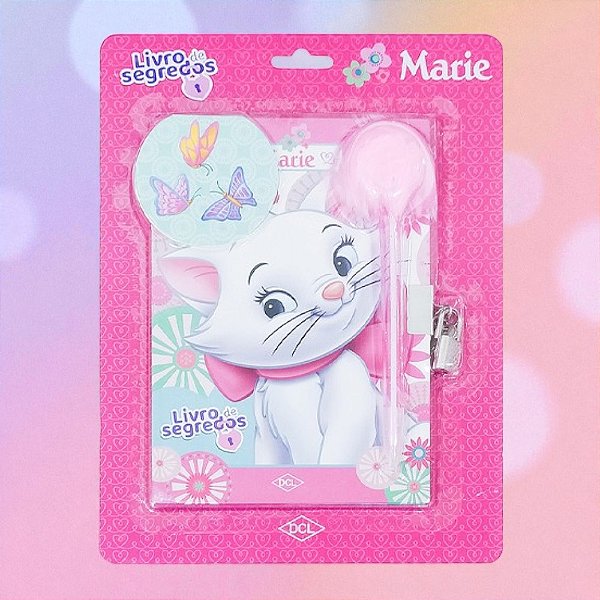 Kit Livro de Segredos Com Caneta Pompom - Marie - 1 unidade - Disney Original - Editora DCL