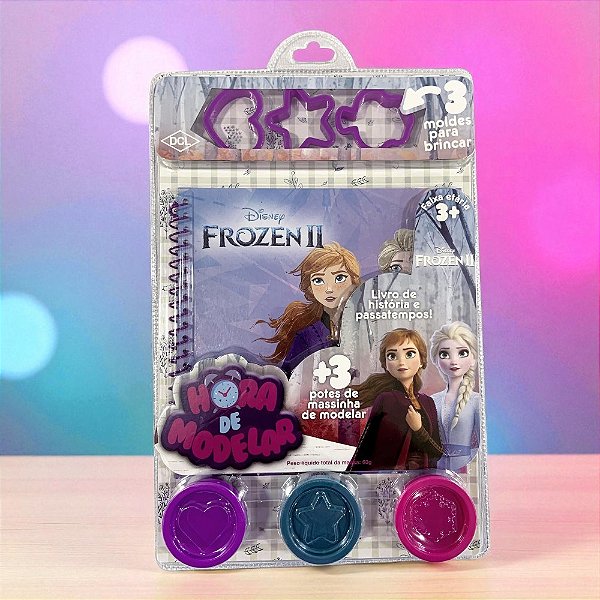 Kit Hora de Modelar Com Massinha - Frozen - 7 Itens - 1 unidade - Disney Original - Editora DCL