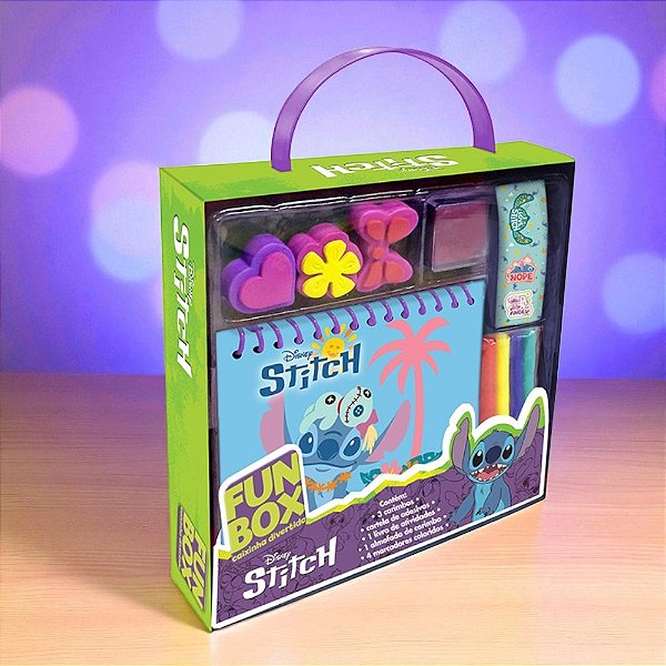 Kit Para Colorir Caixinha Divertida - Stitch - 10 Itens - 1 unidade - Disney Original - Editora DCL