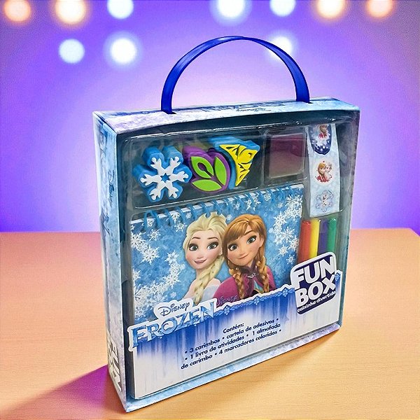 Kit Para Colorir Caixinha Divertida - Frozen - 10 Itens - 1 unidade - Disney Original - Editora DCL