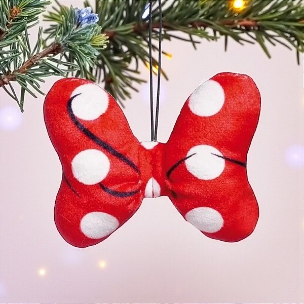Enfeite para Pendurar Laço Minnie 10cm - 01 unidade Natal Disney - Cromus - Rizzo