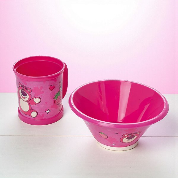 Kit Caneca e Bowl - Lotso - Toy Story - 1 unidade - Disney Original - Plasútil