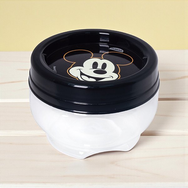 Porta Condimentos de Rosca Mickey Preto - 155ml - 5x7cm - 1 unidade - Disney Original - Plasútil
