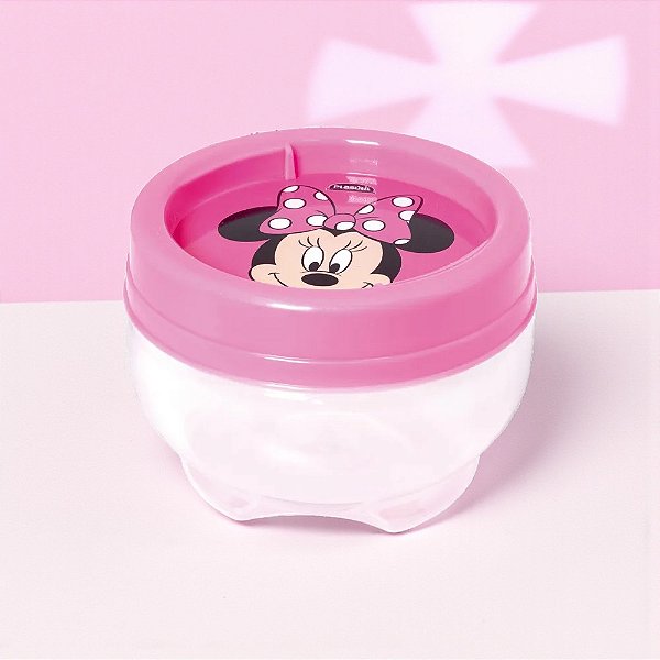 Porta Condimentos de Rosca Minnie Rosa - 155ml - 5x7cm - 1 unidade - Disney Original - Plasútil