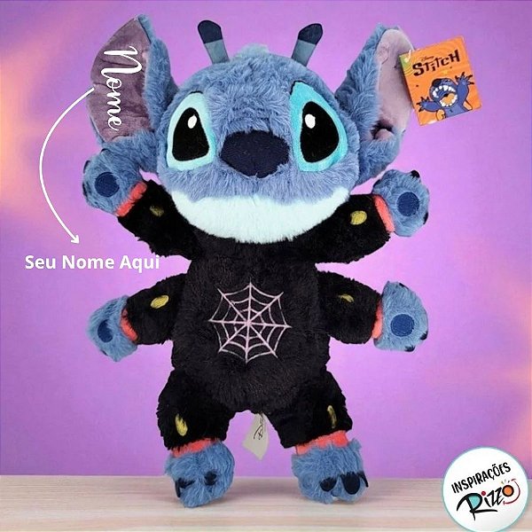 Pelúcia Stitch Halloween Personalizado - Aranha - 30cm - 1 unidade - Disney Original - Cromus