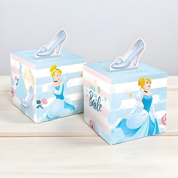 Caixa Pop-up - Cinderela - 8x7,5x7,5cm - 4 unidades - Disney Original - Regina