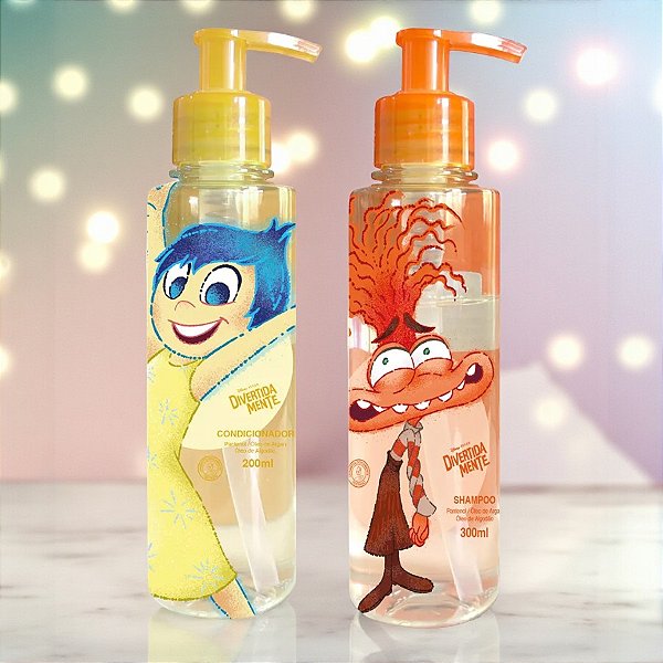 Kit Shampoo e Condicionador - Ansiedade e Alegria - Divertida Mente - 1 unidade - Disney Original - Fenzza
