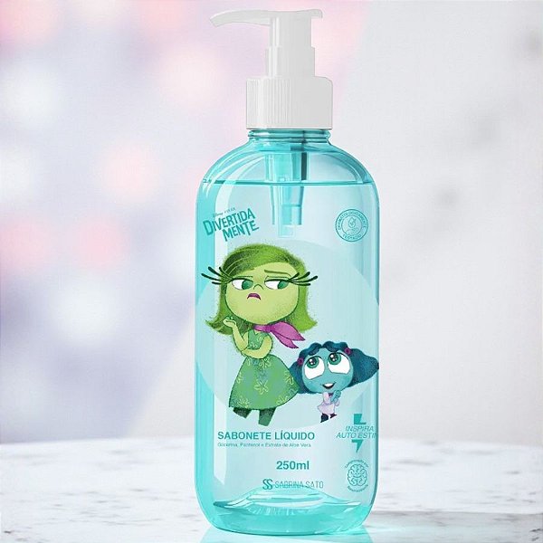 Sabonete Líquido - Inveja e Nojinho - Divertida Mente - 250ml - 1 unidade - Disney Original - Fenzza