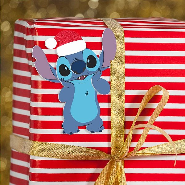 Aplique Imp EVA Relevo - Natal Stitch - 12x6cm - 5 unidades - Disney Original - Piffer
