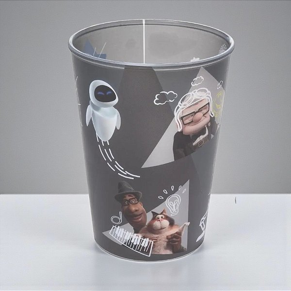 Copo de Plástico Personagens Pixar - Preto - 320ml - 1 unidade - Disney Original - Plasútil
