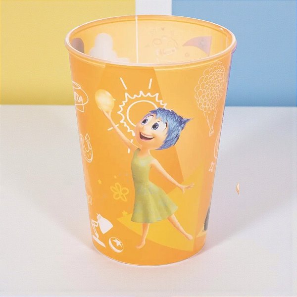 Copo de Plástico Personagens Pixar - Amarelo - 320ml - 1 unidade - Disney Original - Plasútil