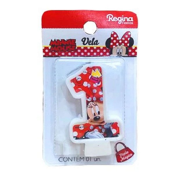 Vela Festa Minnie Número 1 - 01 unidade - Regina - Rizzo Festas