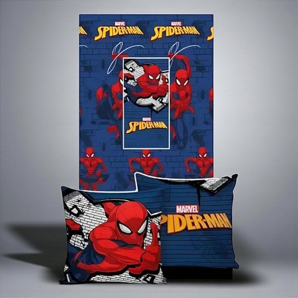 Manta Almofada 2 em 1 - Homem Aranha - 1 unidade - Disney Original - Jolitex
