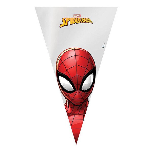 Cone Festa Homem Aranha 18x30cm - 50 unidades - Cromus