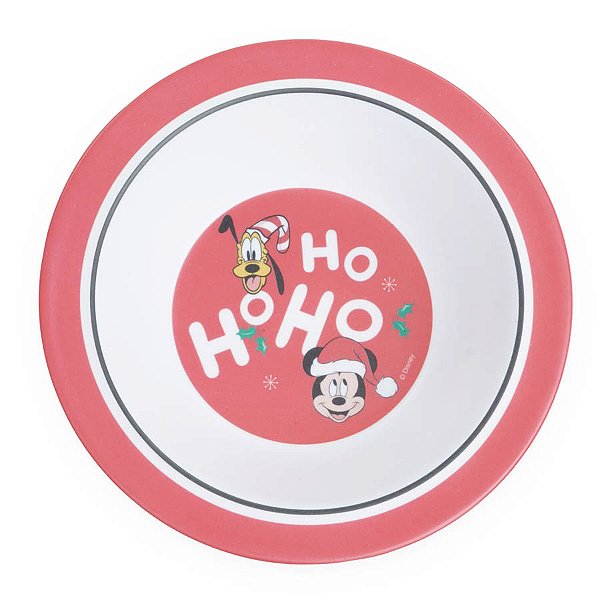 Bowl de Bambu de Natal - Mickey Ho Ho Ho - 360ml - 1 unidade - Disney Original - Rizzo