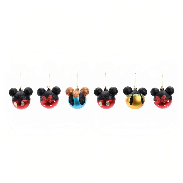 Bola de Natal - Turma do Mickey - Sortido - 6cm - 6 unidades - Cromus - Rizzo