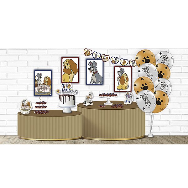 Kit Mesversário A Dama e o Vagabundo - 1 unidade - Festcolor - Rizzo