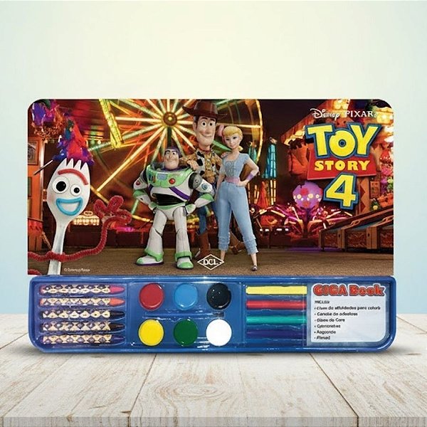 Kit Para Colorir Giga Book - Toy Story 4 - 6 Itens - 1 unidade - Disney Original - Editora DCL