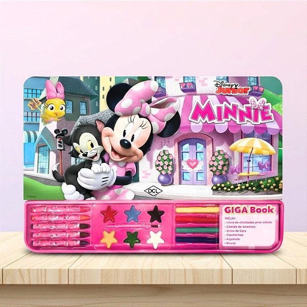 Kit Para Colorir Giga Book - Minnie Mouse - 6 Itens - 1 unidade - Disney Original - Editora DCL