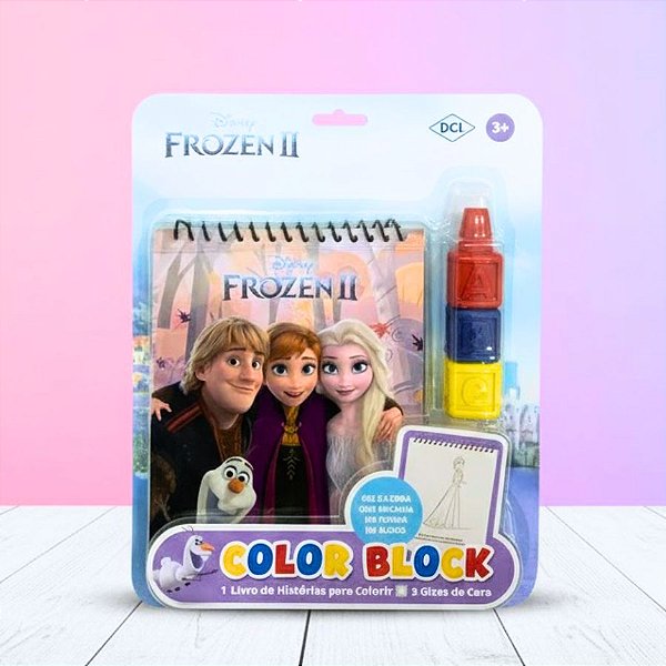 Kit Para Colorir com Giz - Frozen - 4 Itens - 1 unidade - Disney Original - Editora DCL
