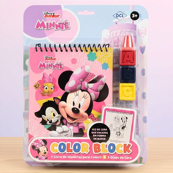 Kit Para Colorir com Giz - Minnie Mouse - 4 Itens - 1 unidade - Disney Original - Editora DCL