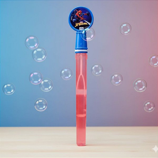 Lembrancinha Big Bolha de Sabão - Homem Aranha - 37cm - 1 unidade - Disney Original - Brasilflex