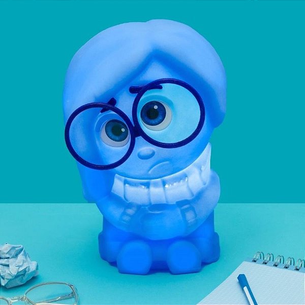 Luminária Tristeza - Divertidamente - 23cm - 1 unidade - Disney Original - Usare