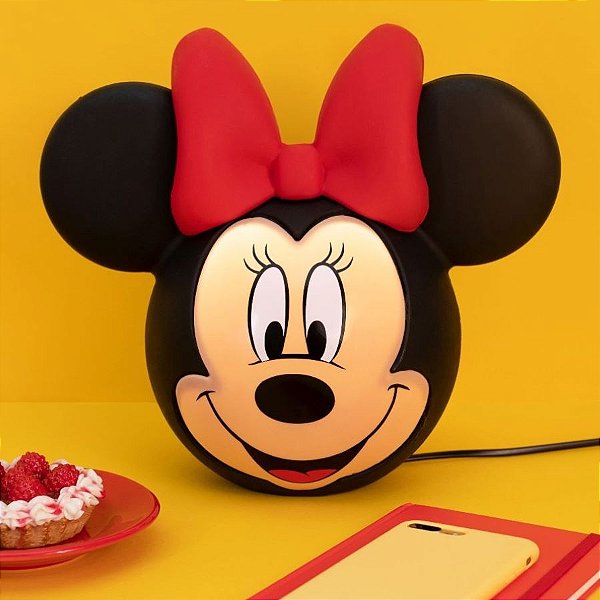 Luminária Minnie Mouse - Cartoon - 28cm - 1 unidade - Disney Original - Usare