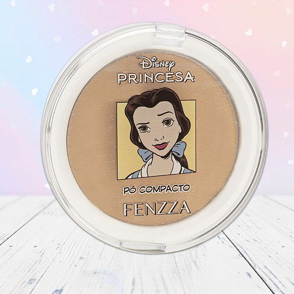 Pó Compacto - Bela - Princesas - 10g - 1 unidade - Disney Original - Fenzza