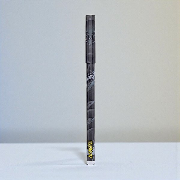 Caneta Pantera Negra - Esferográfica Preto - Vingadores - Disney Original - 1 unidade - Molin