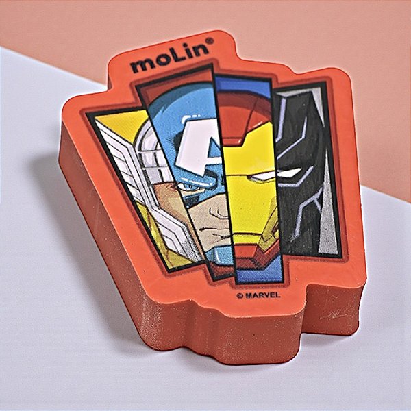 Borracha Escolar Vingadores - Vermelho - 4cm - Disney Original - 1 unidade - Molin