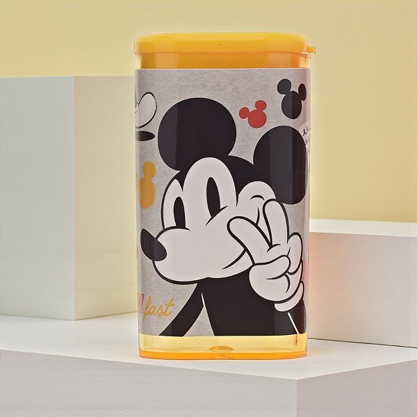 Apontador Mickey - Amarelo - Simples - 5cm - Disney Original - 1 unidade - Molin