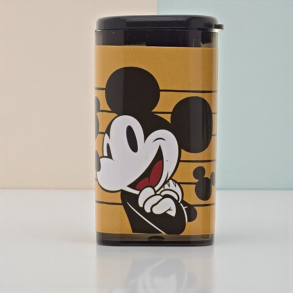 Apontador Mickey - Preto e Amarelo - Simples - 5cm - Disney Original - 1 unidade - Molin