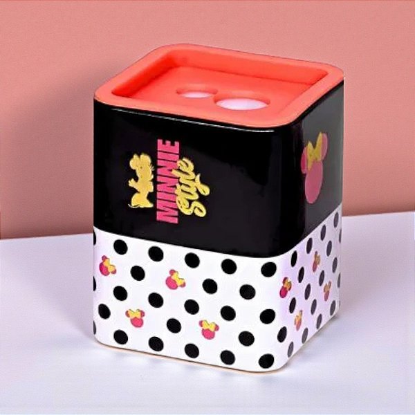Apontador Duplo - Minnie Mouse - Minnie Style - 5cm - Disney Original - 1 unidade - Molin