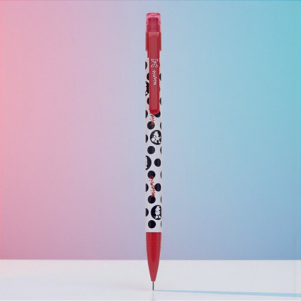 Lapiseira Minnie 0.7mm - Preto e Branco - Disney Original - 1 unidade - Molin