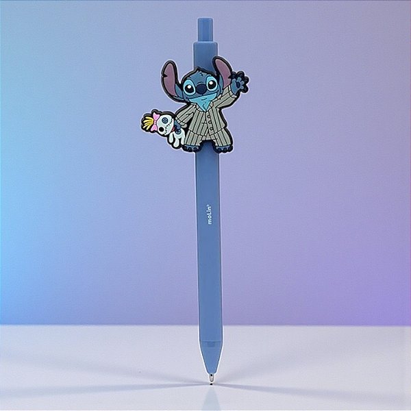 Caneta Stitch Pijama - Esferográfica Azul - Disney Original - 1 unidade - Molin