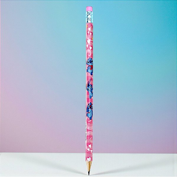 Lápis Stitch - HB Preto - Coração - Disney Original - 1 unidade - Molin