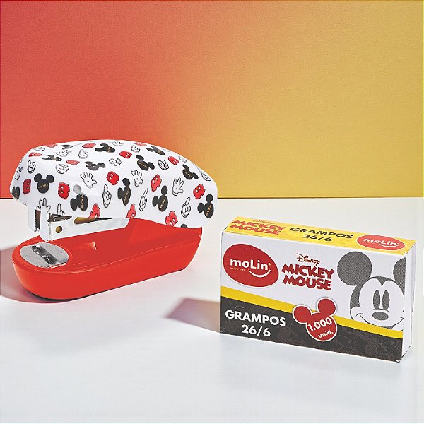 Mini Grampeador Mickey Mouse - 5cm - 1 unidade - Molin