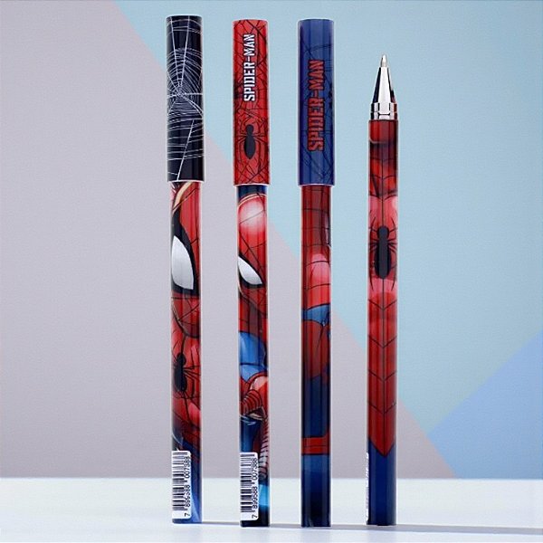 Caneta Homem Aranha - Esferográfica Preto - Sortido - Disney Original - 1 unidade - Molin