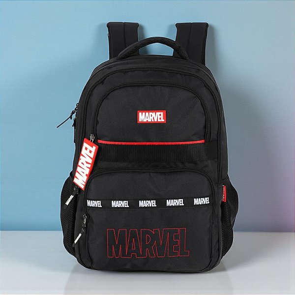 Mochila Escolar - Marvel - Preto - Disney Original - 1 unidade - Luxcel