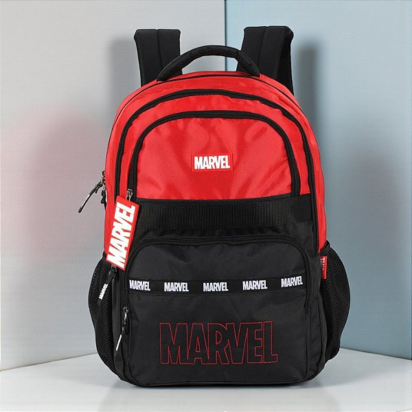 Mochila Escolar - Marvel - Vermelha - Disney Original - 1 unidade - Luxcel