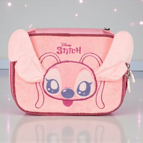 Estojo Box com Zíper - Angel Peluciado - 21x17cm - Disney Original - 1 unidade - Luxcel