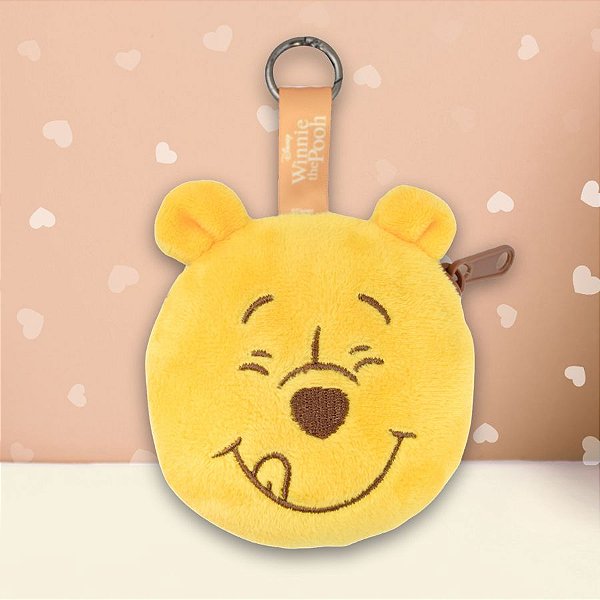 Chaveiro Mini Fluffy - Ursinho Pooh - 10cm - Disney Original - 1 unidade - DAC