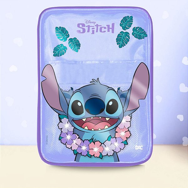 Pasta Universitária com Zíper - Stitch Lilás - 35x26cm - Disney Original - 1 unidade - DAC