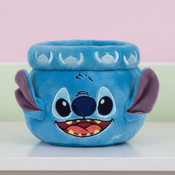 Porta Objetos Fluffy - Stitch - 11x11cm - Disney Original - 1 unidade - DAC