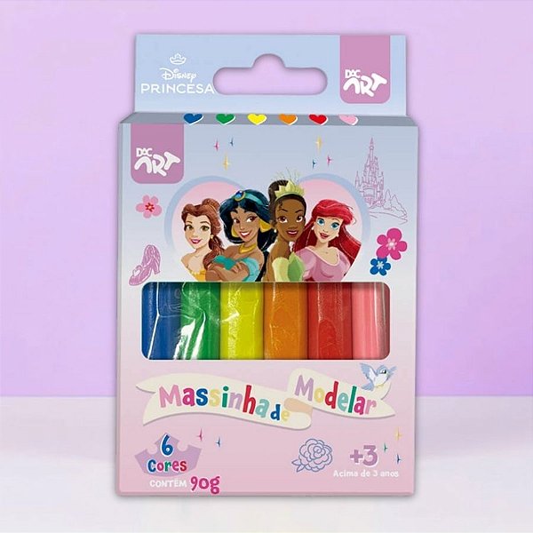 Massinha de Modelar - Princesas - 6 Cores - Disney Original - 1 unidade - DAC