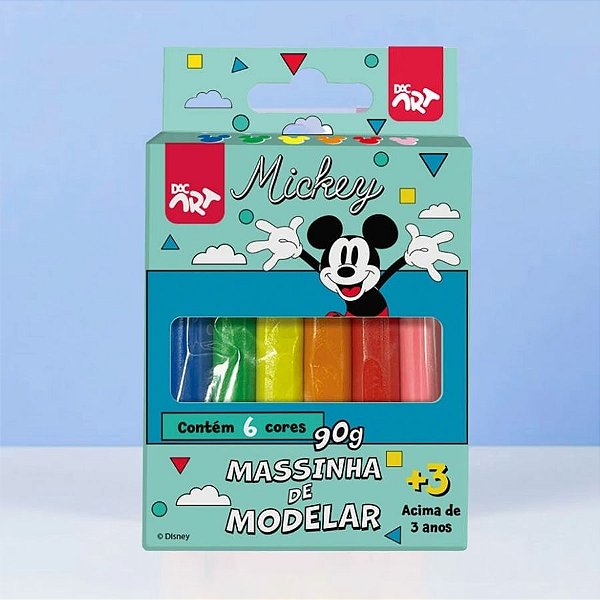 Massinha de Modelar - Mickey Mouse - 6 Cores - Disney Original - 1 unidade - DAC