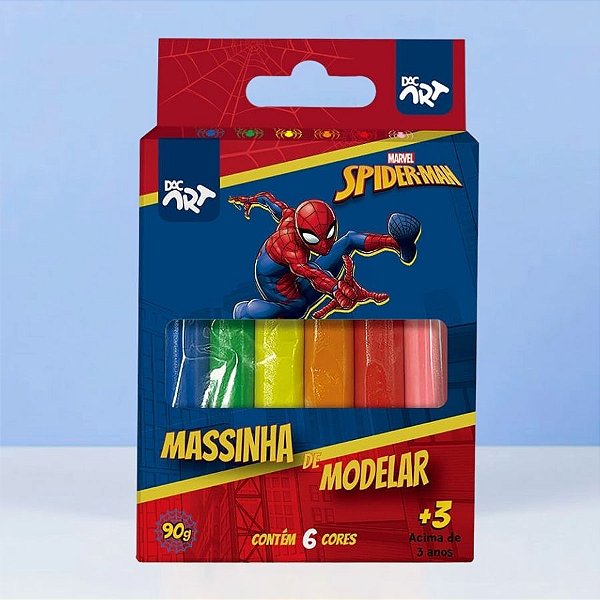 Massinha de Modelar - Homem Aranha - 6 Cores - Disney Original - 1 unidade - DAC