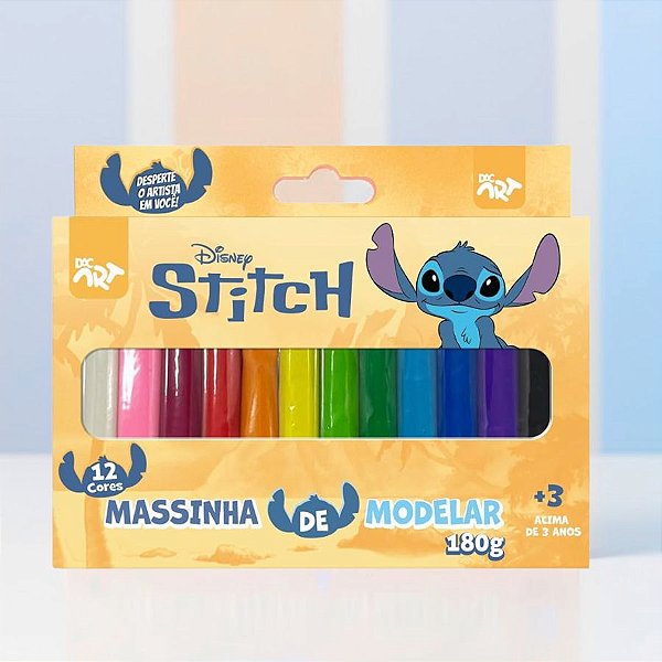 Massinha de Modelar - Stitch - 12 Cores - Disney Original - 1 unidade - DAC