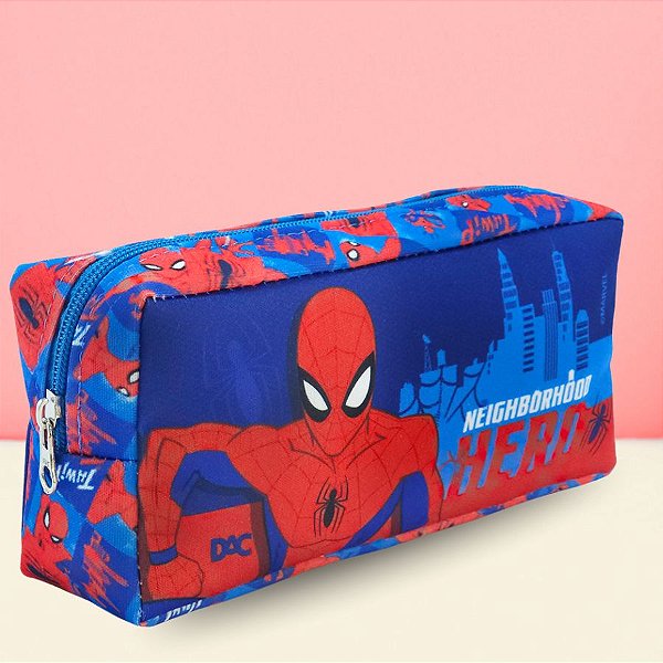 Estojo Simples com Zíper - Homem Aranha - 19x8cm - Disney Original - 1 unidade - DAC